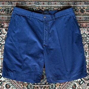 Polo by Ralph Lauren Men's Deep Blue Navy Flat Front Shorts 38